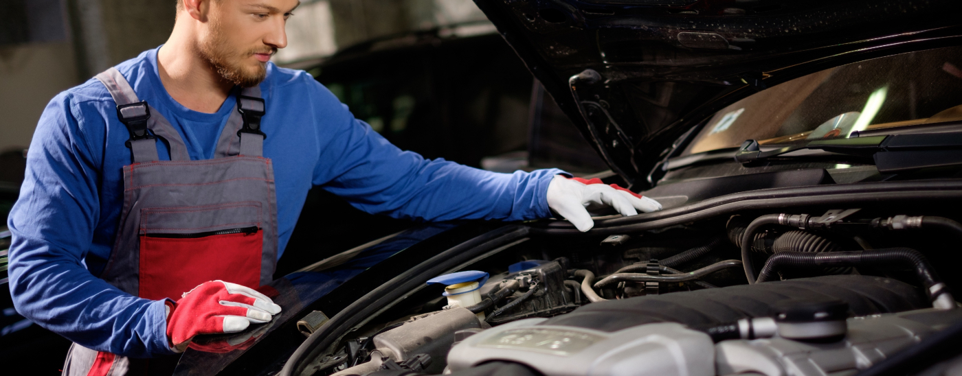 Mechanic doing an MOT inspection - MOT Abernethy, Perth