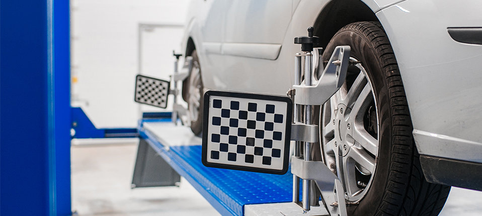 A vehicle having its wheels aligned - Wheel Alignment Abernethy, Perth